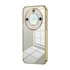 For Honor X40 5G / Magic5 Lite / X9a Transparent Plating Fine Hole Phone Case(Gold) - 1