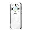 For Honor X40 5G / Magic5 Lite / X9a Transparent Plating Fine Hole Phone Case(Silver) - 1