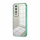 For Honor 80 GT Transparent Plating Fine Hole Phone Case(Green) - 1