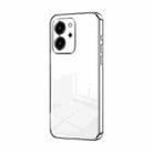 For Honor 80 SE Transparent Plating Fine Hole Phone Case(Silver) - 1