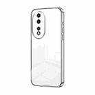 For Honor 80 Transparent Plating Fine Hole Phone Case(Silver) - 1