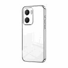 For Honor Play 40 Plus Transparent Plating Fine Hole Phone Case(Silver) - 1