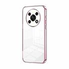 For Honor X30 / X9 5G Transparent Plating Fine Hole Phone Case(Pink) - 1