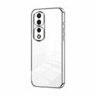 For Honor 70 Pro / 70 Pro+ Transparent Plating Fine Hole Phone Case(Silver) - 1