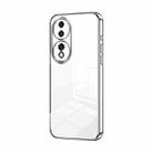 For Honor 70 Transparent Plating Fine Hole Phone Case(Silver) - 1