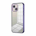 For Honor Play 30 Transparent Plating Fine Hole Phone Case(Purple) - 1