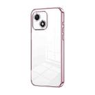 For Honor Play 30 Transparent Plating Fine Hole Phone Case(Pink) - 1