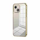 For Honor Play 30 Transparent Plating Fine Hole Phone Case(Gold) - 1