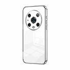 For Honor Magic4 Pro Transparent Plating Fine Hole Phone Case(Silver) - 1