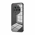 For Honor Magic4 Transparent Plating Fine Hole Phone Case(Black) - 1