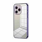 For Honor 60 SE Transparent Plating Fine Hole Phone Case(Purple) - 1