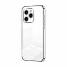 For Honor 60 SE Transparent Plating Fine Hole Phone Case(Silver) - 1