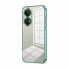 For Honor Play 30 Plus Transparent Plating Fine Hole Phone Case(Green) - 1