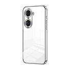 For Honor 60 Pro Transparent Plating Fine Hole Phone Case(Silver) - 1