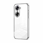 For Honor 60 Transparent Plating Fine Hole Phone Case(Silver) - 1