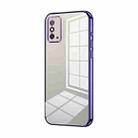 For Honor X10 Max / X30 Max Transparent Plating Fine Hole Phone Case(Purple) - 1