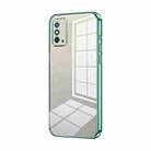 For Honor X10 Max / X30 Max Transparent Plating Fine Hole Phone Case(Green) - 1