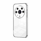 For Honor Magic3 Pro Transparent Plating Fine Hole Phone Case(Silver) - 1