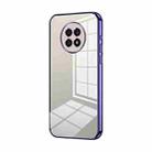 For Honor X20 Transparent Plating Fine Hole Phone Case(Purple) - 1