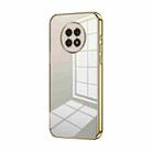 For Honor X20 Transparent Plating Fine Hole Phone Case(Gold) - 1