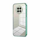 For Honor X20 Transparent Plating Fine Hole Phone Case(Green) - 1