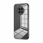For Honor X20 Transparent Plating Fine Hole Phone Case(Black) - 1