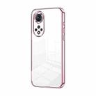 For Honor 50 / Huawei nova 9 Transparent Plating Fine Hole Phone Case(Pink) - 1