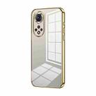 For Honor 50 / Huawei nova 9 Transparent Plating Fine Hole Phone Case(Gold) - 1