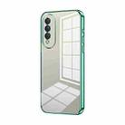 For Honor X20 SE / Huawei nova 10z Transparent Plating Fine Hole Phone Case(Green) - 1