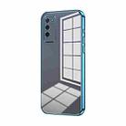 For Honor 30 Youth Transparent Plating Fine Hole Phone Case(Blue) - 1