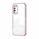 For Honor X10 Transparent Plating Fine Hole Phone Case(Pink) - 1