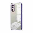 For Honor 30 Transparent Plating Fine Hole Phone Case(Purple) - 1