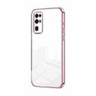 For Honor 30 Transparent Plating Fine Hole Phone Case(Pink) - 1