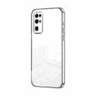 For Honor 30 Transparent Plating Fine Hole Phone Case(Silver) - 1