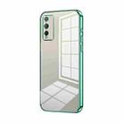 For Honor Play 4T Pro Transparent Plating Fine Hole Phone Case(Green) - 1