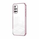 For Honor 30S Transparent Plating Fine Hole Phone Case(Pink) - 1