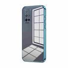 For Honor 30S Transparent Plating Fine Hole Phone Case(Blue) - 1