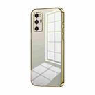 For Honor V30 Pro Transparent Plating Fine Hole Phone Case(Gold) - 1