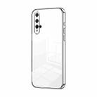 For Honor 20 / 20S / nova 5T Transparent Plating Fine Hole Phone Case(Silver) - 1