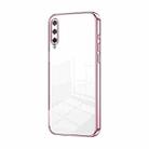 For Honor Play 3 Transparent Plating Fine Hole Phone Case(Pink) - 1