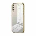 For Honor Play 3 Transparent Plating Fine Hole Phone Case(Gold) - 1