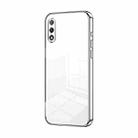 For Honor 9X Transparent Plating Fine Hole Phone Case(Silver) - 1