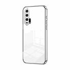 For Honor 20 Pro Transparent Plating Fine Hole Phone Case(Silver) - 1