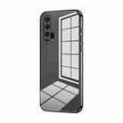 For Honor 20 Pro Transparent Plating Fine Hole Phone Case(Black) - 1