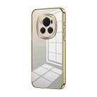 For Honor Magic6 Transparent Plating Fine Hole Phone Case(Gold) - 1