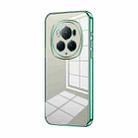 For Honor Magic6 Pro Transparent Plating Fine Hole Phone Case(Green) - 1
