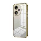 For Honor Play 50 Transparent Plating Fine Hole Phone Case(Gold) - 1