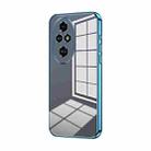 For Honor 200 Pro Transparent Plating Fine Hole Phone Case(Blue) - 1