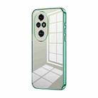 For Honor 200 Pro Transparent Plating Fine Hole Phone Case(Green) - 1