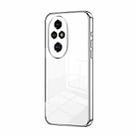 For Honor 200 Pro Transparent Plating Fine Hole Phone Case(Silver) - 1